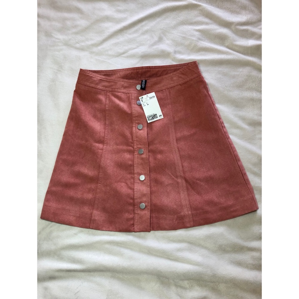 H&M High Waisted Suede Skirt